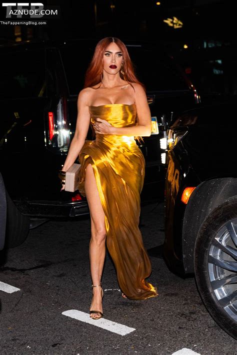 Megan Fox Sexy Seen Flaunting Her Hot Legs At Carbone In New York City AZNude