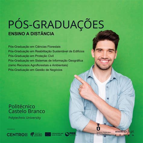 Pos Graduação Castelo Branco - Venha aprofundar os seus conhecimentos com uma ⚠️ pós-graduação no IPCB ...