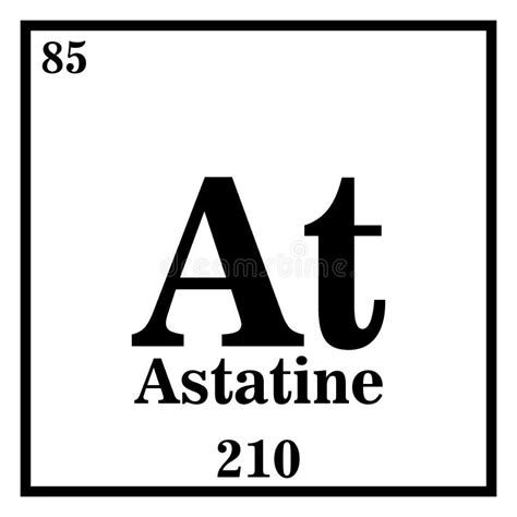 Astatine Element From The Periodic Table Stock Illustration ...