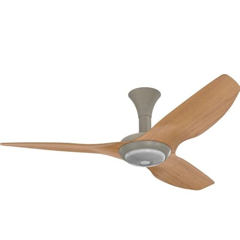 Big Ass Fans 52 Haiku Gen 4 Satin Nickel Ceiling Fan With Caramel Bamboo Blades And LED Light