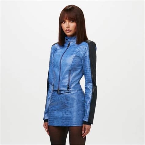 Naked Wardrobe Skirts Naked Wardrobe Croc Moto Mini Skirt In Dark Blue Poshmark