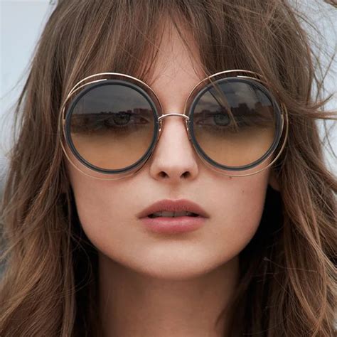 Carlina Oversized Round Sunglasses Women Brand Designer Sun Glasses Female Quality Ladies Shades