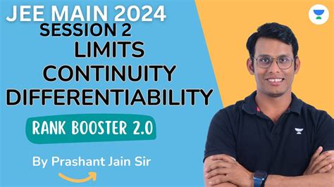 Limit Continuity Differentiability Jee Session Crash Course