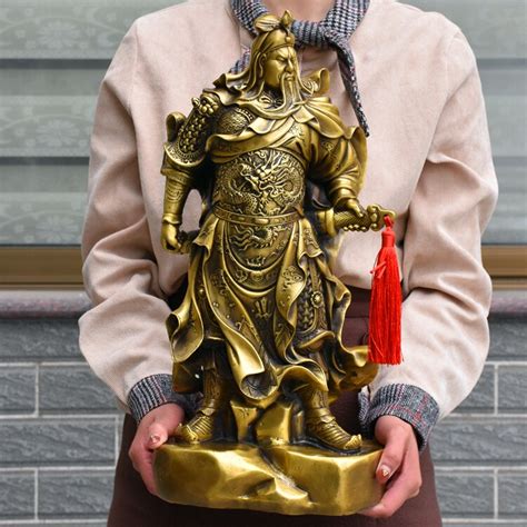 Statue de Protection efficace en laiton 47CM grande entreprise à