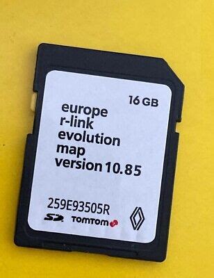 RENAULT R LINK EVOLUTION 10 85 2022 23 SD Card Tarjeta Karte Speedcam