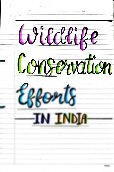 SOLUTION: Project on Wildlife Conservation Efforts in India - Studypool