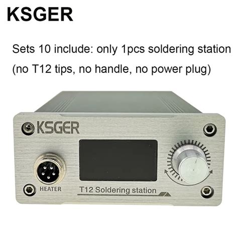 KSGER Hot Air Gun SMD Rework Station Solder Handle Hot Air Fun Electronic OLED T12 Nozzle Stand
