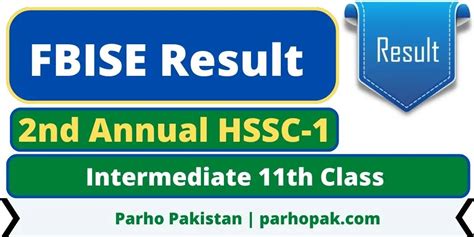 Fbise Hssc Second Annual Result In Clea Eustacia