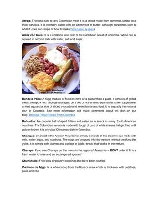 Typical Colombian Food Pdf