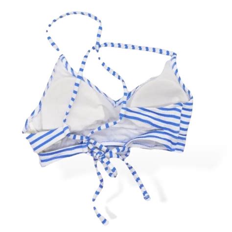 Jessica Simpson Swim Jessica Simpson Crossback Retro Stripe Bikini
