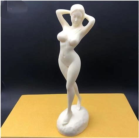 Amazon Bishoujo Statue Nude Woman Statue Boxwood Goddess Nude Object Figurine Good Luck