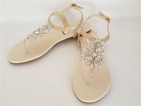 Ivory Wedding Sandals Nude Bridal Sandals Ivory Bridal Sandals Etsy