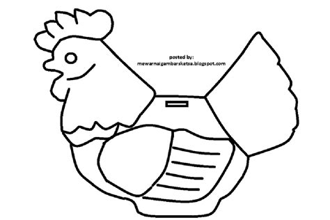 Contoh Gambar Mewarnai Celengan Ayam - KataUcap