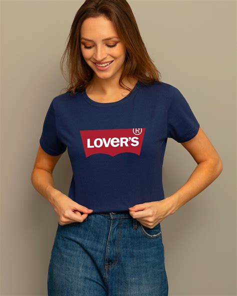 Camiseta Feminina Algodão Lovers Azul Marinho