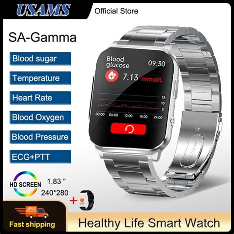 Usams For Xiaomi Non Invasive Blood Glucose Ecg Ptt Smart Watch Men