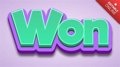 won text effect generator