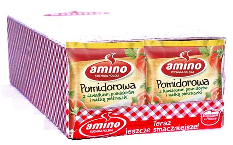 ZUPA BŁYSKAWICZNA Amino POMIDOROWA 22 x 61g ERLI pl