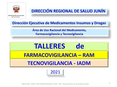 Gmmv Taller Para Hosp Red Farmacovigilancia Y Tecnovig Pdf