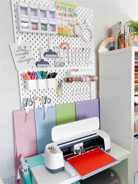 Great Ways To Organize Your Cricut Supplies Pegboard Craft Room