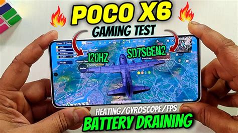 POCO X6 PUBG BGMI Gaming Heating Graphics Gyroscope FPS Test