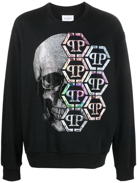 Philipp Plein Skull And Plein Long Sleeve Sweatshirt Farfetch