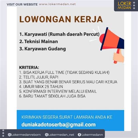 Lowongan Kerja Medan Karyawan Gudang Loker Medan Lowongan Kerja