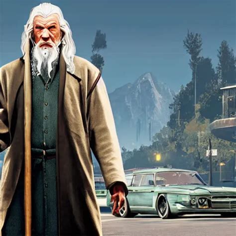 Gandalf In GTA 5 Cover Art By Stephen Bliss Boxart Stable