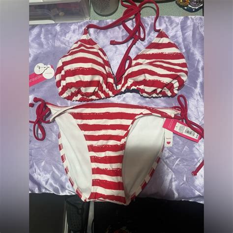 Xhilaration Swim Nwt Patriotic Stars And Stripes Reversible String Bikini Xhilaration Brand