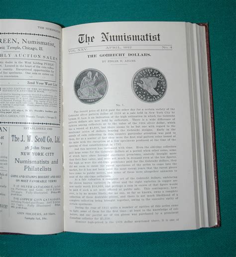 1912 - THE NUMISMATIST VOL 25 - Hardbound 12 Issues Coins Magazine ANA