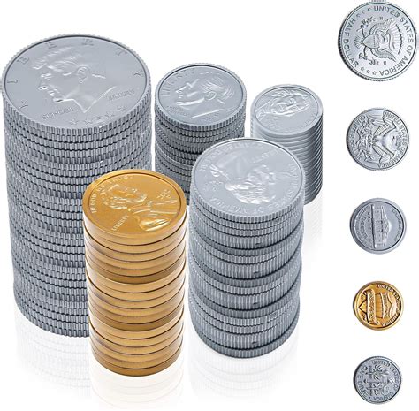 buy fake coins  kids pcs play money coins set  kids cash