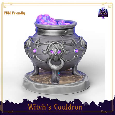 3D Printable Witch Cauldron by Mystic Makers Miniatures