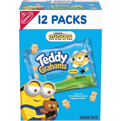 Teddy Grahams Honey Graham Snacks, 12 Snack Packs - Walmart.com