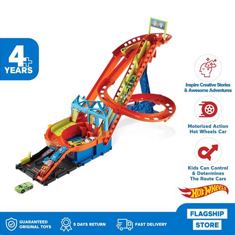 Jual Hot Wheels City Roller Coaster Rally Playset Mainan Trek Mobil Balap Shopee Indonesia