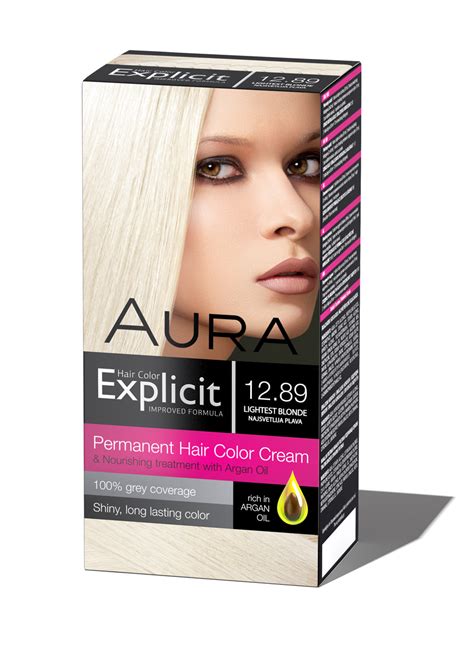 Set Za Trajno Bojenje Kose EXPLICIT 12 89 Lightest Blonde Najsvetlije Plava AURA