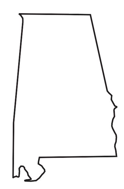 Alabama Outline Clip Art at Clker.com - vector clip art online, royalty ...