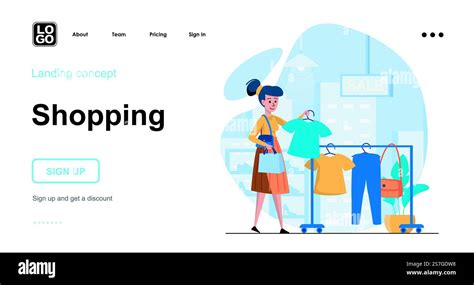 Shopping web concept. Woman buys clothes in store, customer makes ...