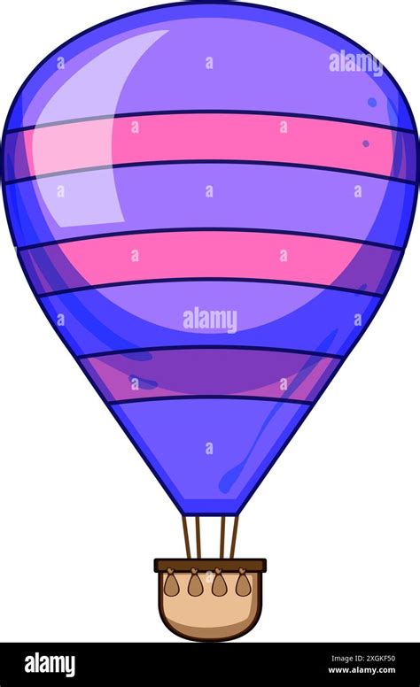 Nature Hot Air Balloon Cartoon Vector Illustration Stock Vector Image Art Alamy