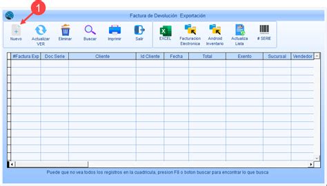 Crear Una Nueva Devoluci N A Partir De Una Factura De Exportaci N