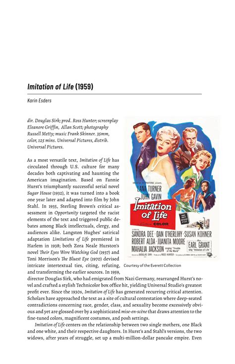Pdf Imitation Of Life 1959