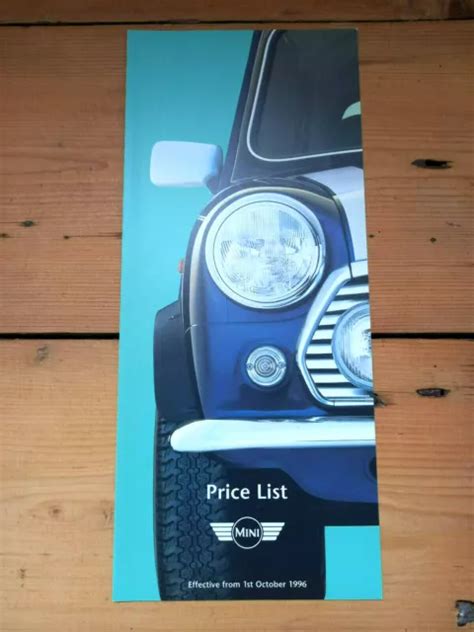 Classic Mini Cooper Genuine Rover Nos Price List Rare S Sportspack