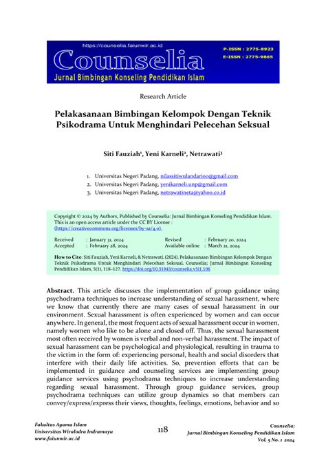 Pdf Pelakasanaan Bimbingan Kelompok Dengan Teknik Psikodrama Untuk