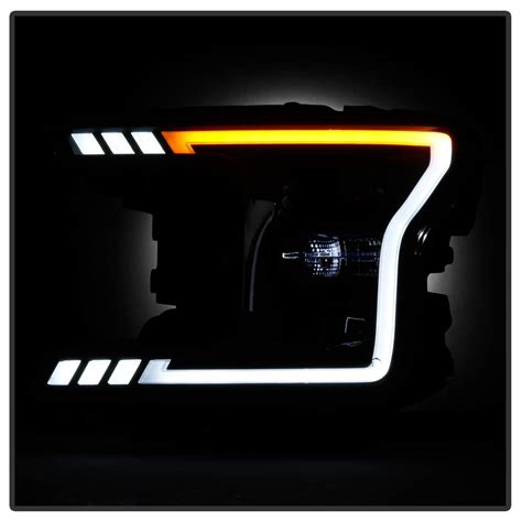 Acanii For Halogen Model 2018 2020 Ford F150 Black Switchback Signal Led Tube Projector