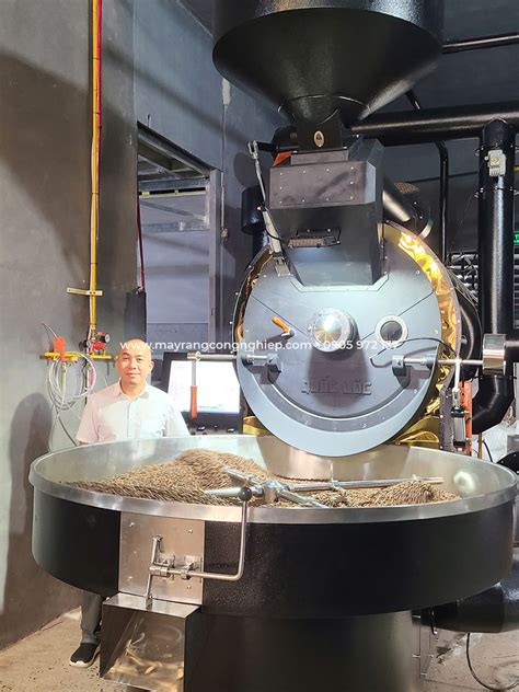 Lắp đặt hệ thống máy rang cà phê công nghiệp 120kg hot air Automatic