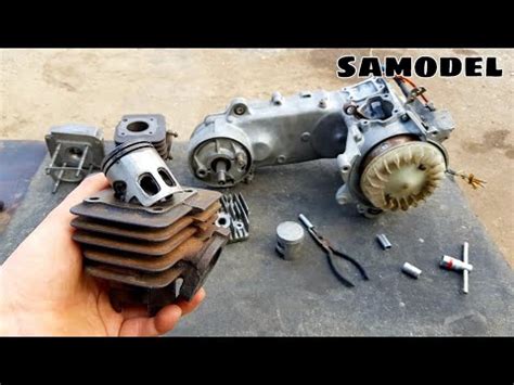 Скутер с нуля #5 поршень от Yamaha на Honda - YouTube