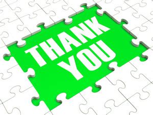 Thank You Puzzle Showing Thankfulness Royalty Free Stock Image