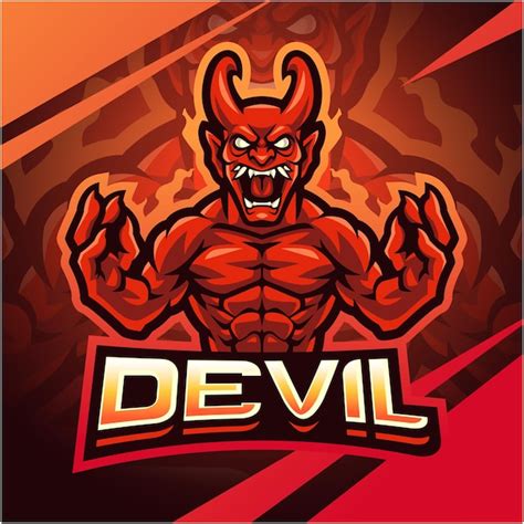 Premium Vector Devil Fighter Esport Mascot Logo Design