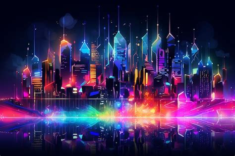 Premium Photo City Panorama Background