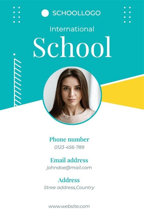 Free Teacher Id Card Template To Edit Online Wepik