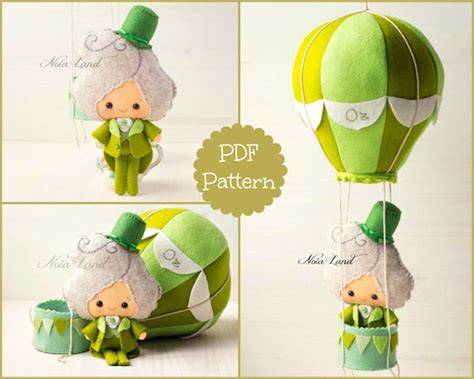 PDF The Wizard Of Oz And His Hot Air Baloon Oz Pattern Etsy