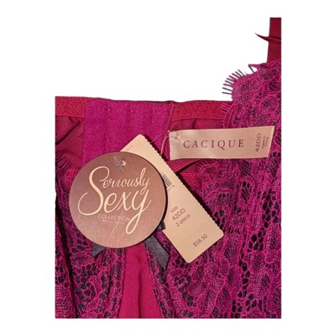 Cacique Intimates Sleepwear Nwt Cacique 2 Pc Lingerie Seriously Sexy Collection Hot Pink